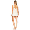 2025 Hot Sale Fashionable Off White Square Neck Shoulder Strap Double Pocket Slim Mini Dress