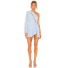 Hot Sale High quality Sexy One shoulder Cut out Asymmetric Hem Woman's Mini Dress