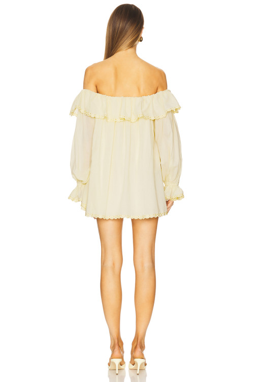 New Style High quality Off shoulder Mini length Long sleeve Hot sale Woman's Dress