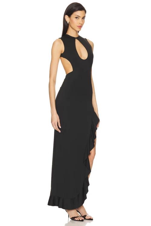New Fashion Side split Cut out Sleeveless Backless Sexy High quality Woman's Long Dress