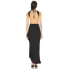 New Fashion Side split Cut out Sleeveless Backless Sexy High quality Woman's Long Dress