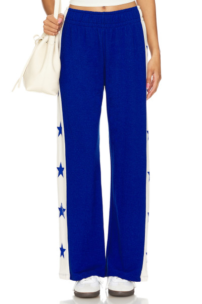 Casual Elastic waist Loose fitting Comfortable Wide leg Star pattern Color blocking Woman's Pants