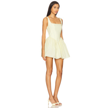 Sweet Fresh Off White Square Necked Backless Spaghetti Strap Babydoll Dress