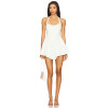 Hot Sale Fashionable Elegant Halter Neck Ruffled Asymmetric Hem Mini Dress