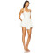Hot Sale Fashionable Elegant Halter Neck Ruffled Asymmetric Hem Mini Dress