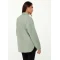 Sample Sport  Eton Neckline  Long Sleeve Solid Color Rectangular Chest Pockets Casual  Tops