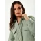 Sample Sport  Eton Neckline  Long Sleeve Solid Color Rectangular Chest Pockets Casual  Tops