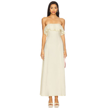 Romantic Strapless Elegant Chic Feminine High quality Flowy Off shoulder Woman's Long Dress
