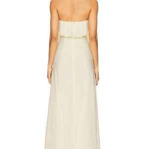 Romantic Strapless Elegant Chic Feminine High quality Flowy Off shoulder Woman's Long Dress