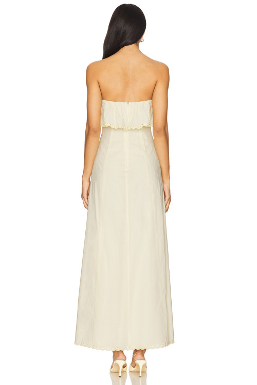Romantic Strapless Elegant Chic Feminine High quality Flowy Off shoulder Woman's Long Dress