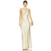 2025 New Design High quality Halter V neckline Sleeveless Backless Slim Woman's Maxi Dress