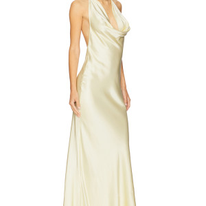 2025 New Design High quality Halter V neckline Sleeveless Backless Slim Woman's Maxi Dress