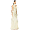 2025 New Design High quality Halter V neckline Sleeveless Backless Slim Woman's Maxi Dress