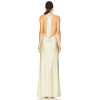 2025 New Design High quality Halter V neckline Sleeveless Backless Slim Woman's Maxi Dress