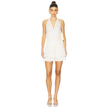 Hot sale New Design High quality Halter v neckline Sleeveless Backless Sexy Woman's Mini Dress