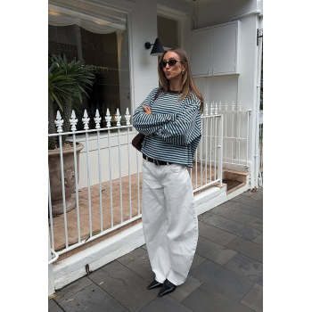 2025 Hot sale High quality Daily Sample Round Neckline Streaks  Print  Long Sleeve Casual Shorts