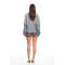 2025 Hot sale High quality Daily Sample Round Neckline Streaks  Print  Long Sleeve Casual Shorts