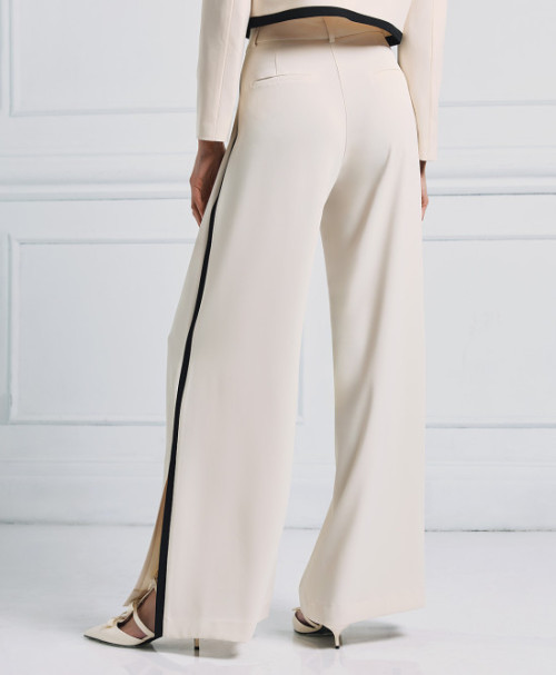 Sport Sample High-Waist Wide-Leg Side Pockets Elastic Waistband Casual Pants