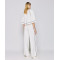 Sport Sample High-Waist Wide-Leg Side Pockets Elastic Waistband Casual Pants