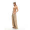 Casual Drawstring Waist Tie Low Rise Straight Leg  Solid Color  Daily Pants