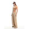 Casual Drawstring Waist Tie Low Rise Straight Leg Solid Color Daily Pants