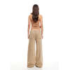 Casual Drawstring Waist Tie Low Rise Straight Leg  Solid Color  Daily Pants