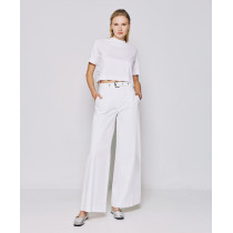 Sample Sport High-Waist Wide-Leg Side Pockets Detachable Belt With Buckle Casual Pants