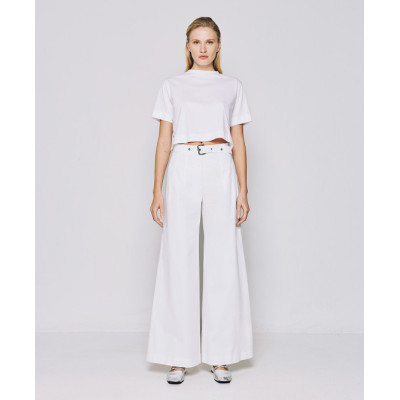Sample Sport High-Waist Wide-Leg Side Pockets Detachable Belt With Buckle Casual Pants