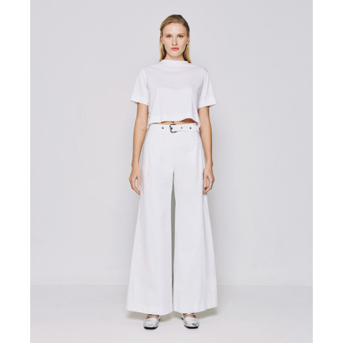 Sample Sport High-Waist Wide-Leg Side Pockets Detachable Belt With Buckle Casual Pants