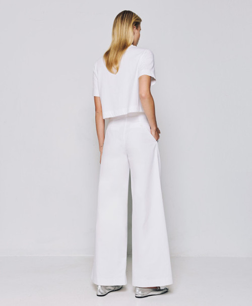Sample Sport High-Waist Wide-Leg Side Pockets Detachable Belt With Buckle Casual Pants