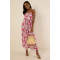 Casual Free Camisole Square Neckline Open Back Cut Out Floral Print Vacation Dress