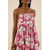 Casual Free Camisole Square Neckline Open Back Cut Out Floral Print Vacation Dress
