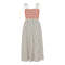 Daily Square Neckline  Camisole Smocked Bodice Allover Striped Print Dress