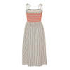 Daily Square Neckline  Camisole Smocked Bodice Allover Striped Print Dress