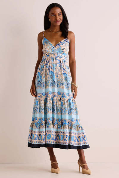 Elegant Free V-Neckline Sleeveless Backless A-line silhouette Floral Print Dress