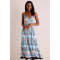 Elegant Free V-Neckline Sleeveless Backless A-line silhouette Floral Print Dress
