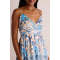 Elegant Free V-Neckline Sleeveless Backless A-line silhouette Floral Print Dress