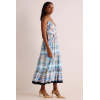 Elegant Free V-Neckline Sleeveless Backless A-line silhouette Floral Print Dress
