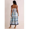 Elegant Free V-Neckline Sleeveless Backless A-line silhouette Floral Print Dress