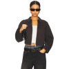 Cool Cropped TurnDown Collar Jacket Loose Sleeve Fashion Versatile