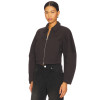 Cool Cropped TurnDown Collar Jacket Loose Sleeve Fashion Versatile