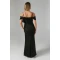 Elegant Sexy Camisole Off Shoulder Sweet Neckline Hip Wrap Solid Color Party Dress