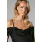 Elegant Sexy Camisole Off Shoulder Sweet Neckline Hip Wrap Solid Color Party Dress