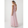 Elegant Fashion Halter Neckline Sleeveless Ruffle High Waist Solid Color  Vacation Dress