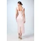 Sample Square Neckline Open Back Ruffle High Waist Solid Color Casual Dress