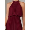 Elegant Sexy Halter Neckline Sleeveless  Cut Out Ruffle High Waist Dress