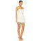 2025 Hot Sale Fashionable White Lace Trimmed Spaghetti Strap Corset Puff Mini Dress