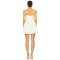 2025 Hot Sale Fashionable White Lace Trimmed Spaghetti Strap Corset Puff Mini Dress
