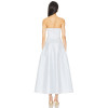 Baby Blue Fitted Strapless Design Nonstick Silicone Trim Puffy Midi length Dress
