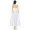 Baby Blue Fitted Strapless Design Nonstick Silicone Trim Puffy Midi length Dress